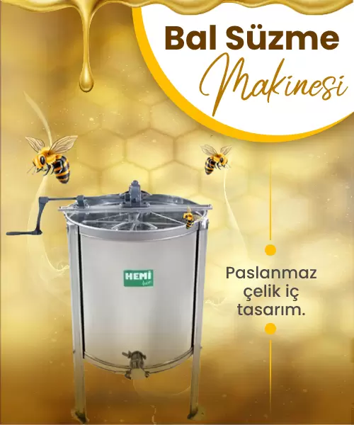 Hemibee Bal Süzme Makinesi 6 lı İnoks