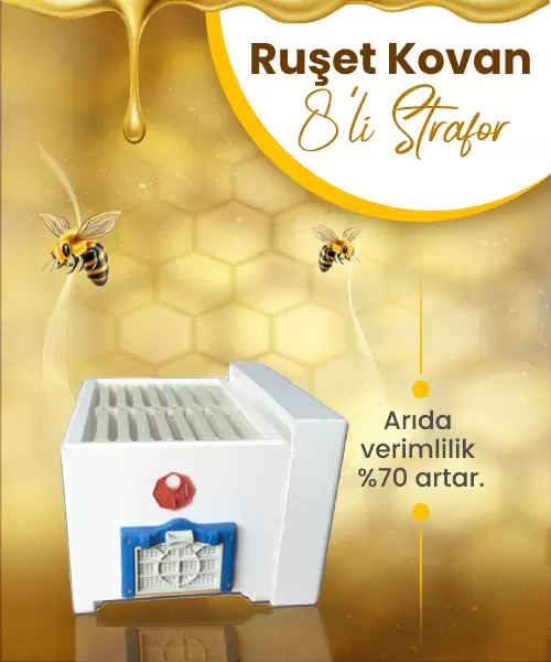 Ruşet Kovan 8 Çerçevelik Strafor Tek Katlı